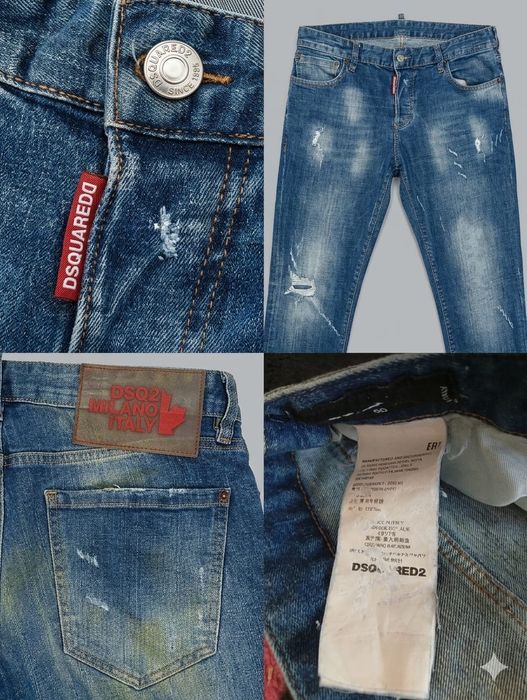 Blugi Dsquared2 Slim Fit - Mărimea 50 (L) - Calitate Premium