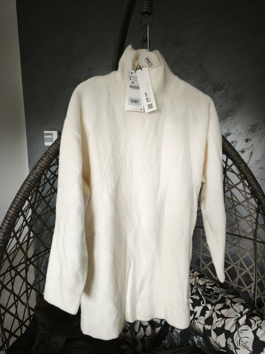 Pulover Zara alb mărimea S