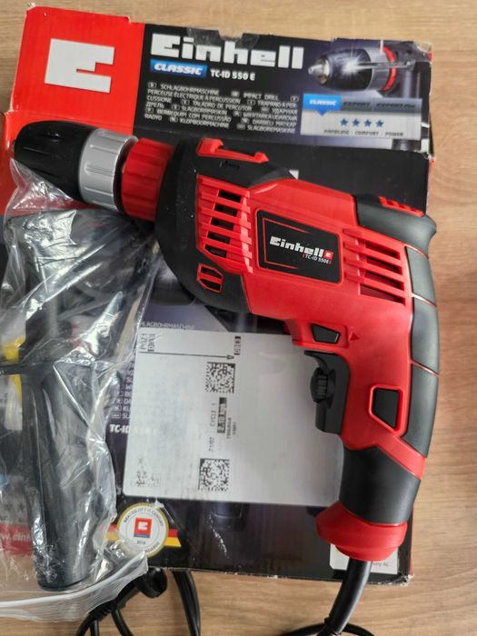 Einhell TC-ID 550 E - Masina de gaurit cu percutie, 550 W, mandrina rapida, 13 mm