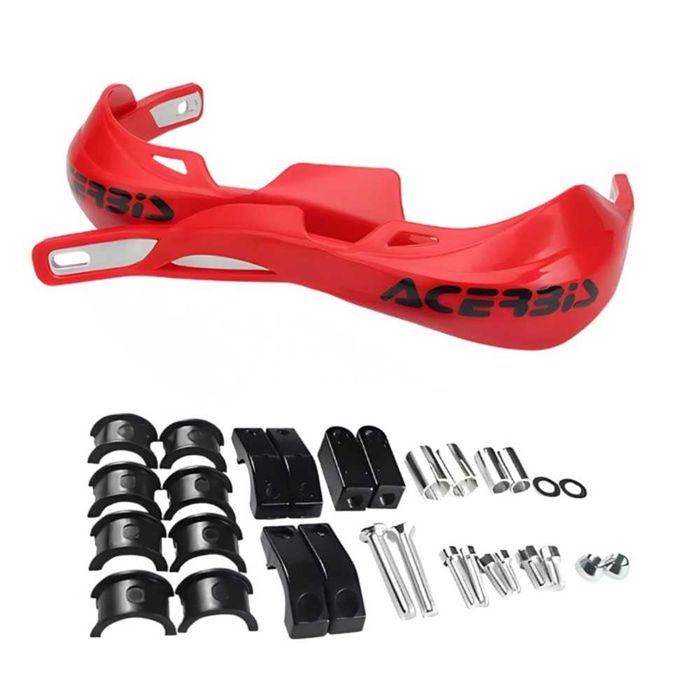 Универсални Acerbis предпазители/гардове за ръце на мотор - Червени.