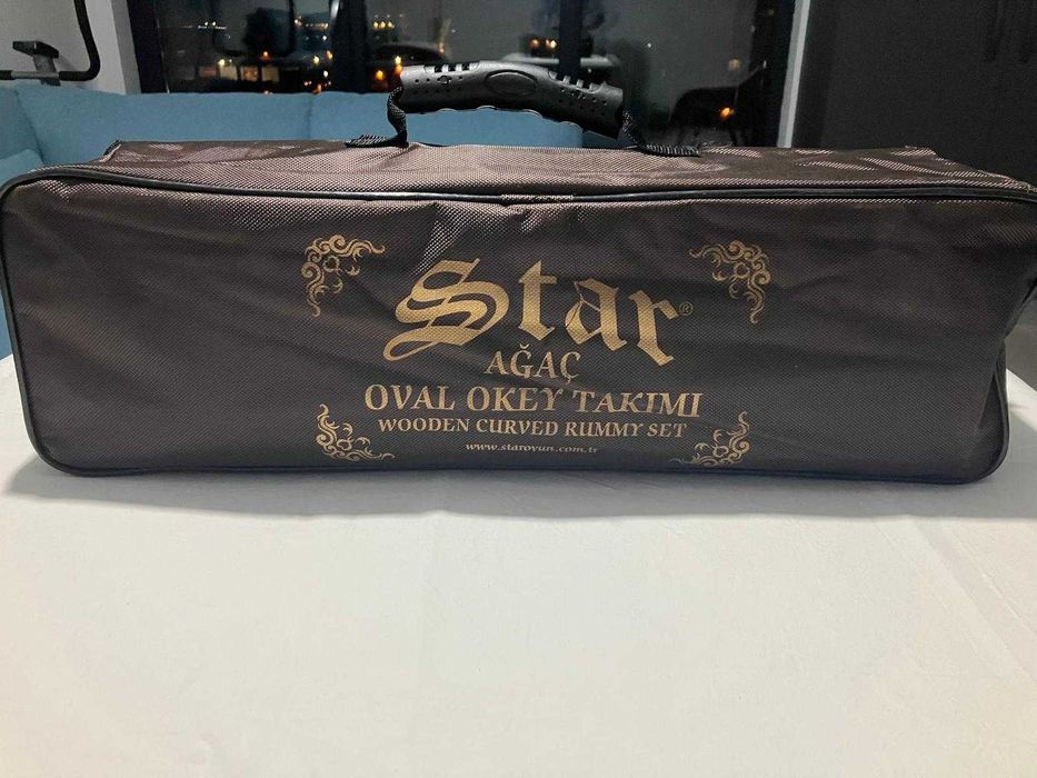 Joc Remi Remy. Table curbate grele din lemn masiv lacuit. NOU