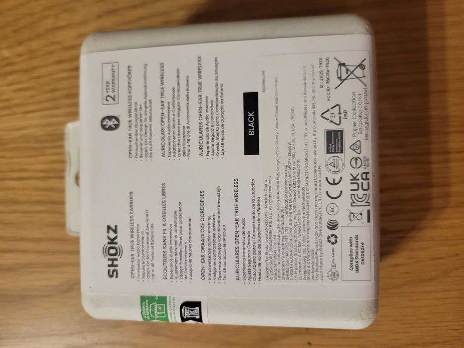 SHOKZ OpenFit 2 безжични слушалки TWS, Calls/Music, Bluetooth, черен