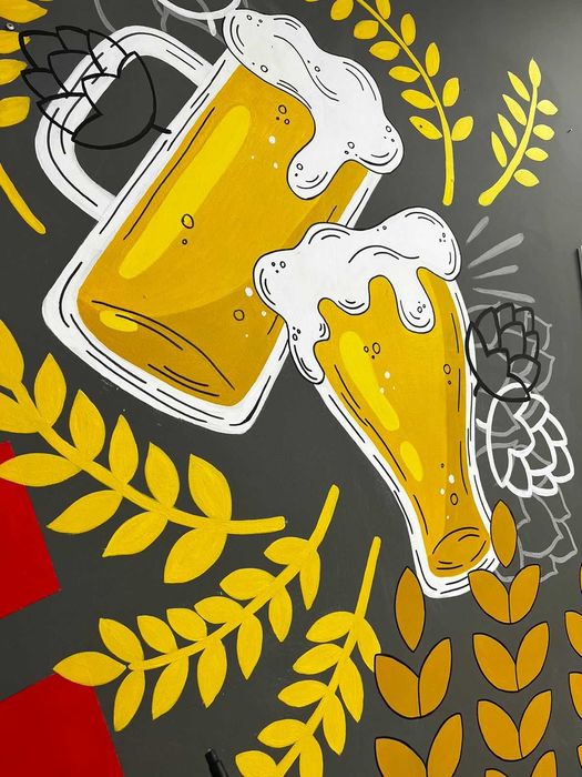 Роспись стен, рисунки на стенах.