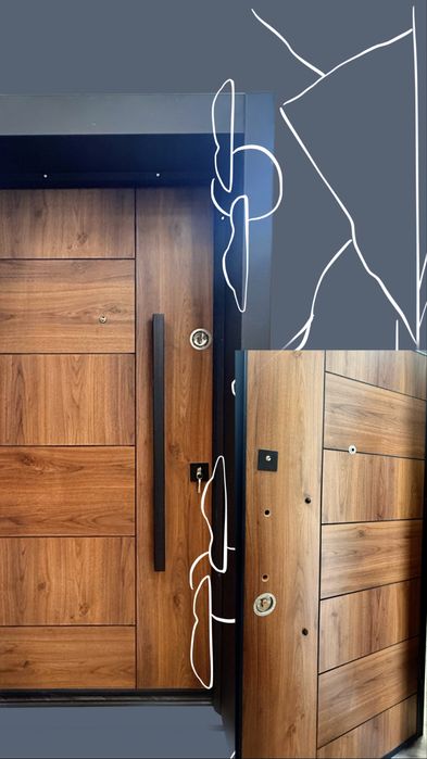 Входна врата с метална каса-Izi