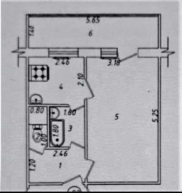 Чиланзар-19  1/3/4 40м2 балкон 1,5х6 ( ИПОТЕКА )