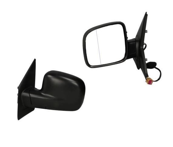 Oglinda exterioara VW Transporter/Multivan (T5), 04.2003-10.2009, stanga/dreapta, reglare electrica; carcasa neagra; incalzit; sticla asferica; geam cromat,