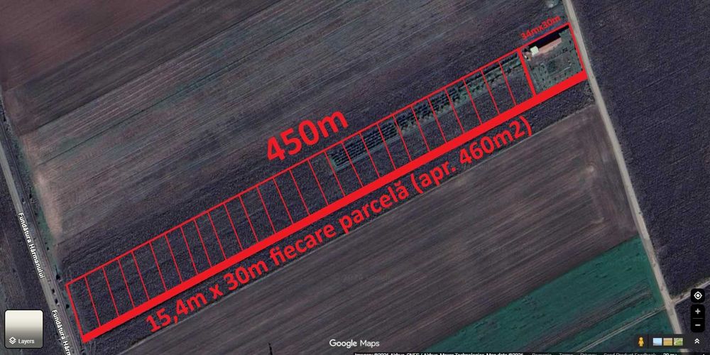 Teren livada Harman, Brasov (suprafata totala sau parcelat)