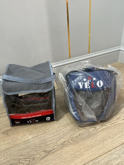 Кожанный шлем velo для единоборств