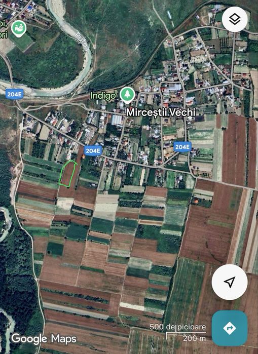 Teren intravilan 5.800 mp – 8 €/mp, deschidere 136 m, Mirceștii Vechi