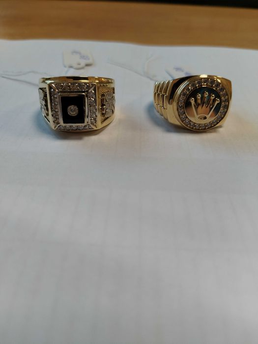 2бр. Нови златни пръстени Версаче 14к.