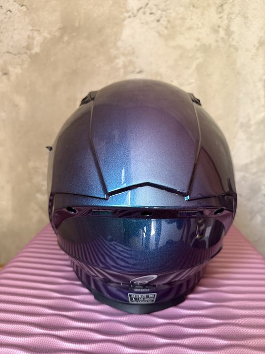 Casca moto Black Atom Albastru Cameleon
