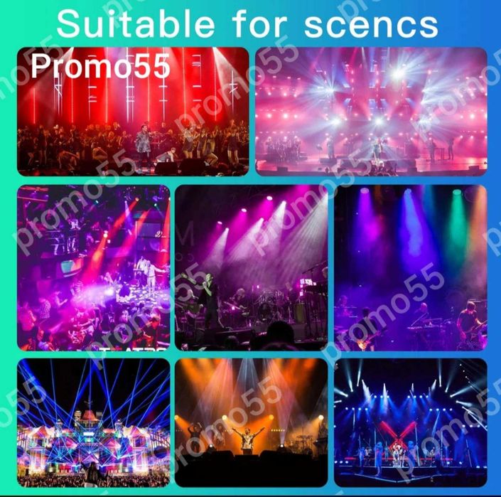 ПРОМОЦИЯ! LED Диско Парти Прожектор, Диско Лазер, Проектор, 9 Led, RGB