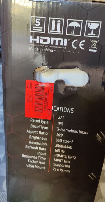 Monitor NOU SIGILAT  pentru jocuri de 27 inchi Itek Gaming GGF