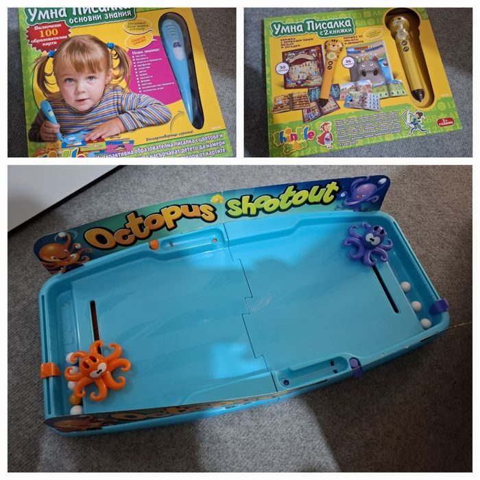 Играчки, пъзели, умна писалка, настолни игри