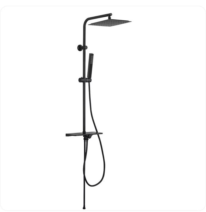 Coloana de dus cu negru mat Invena Svart Basic fara baterie