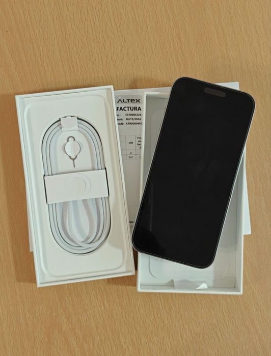 Pachet 16 Pro Max 256GB alb - garantie - baterie 100% + Airpods Pro 2