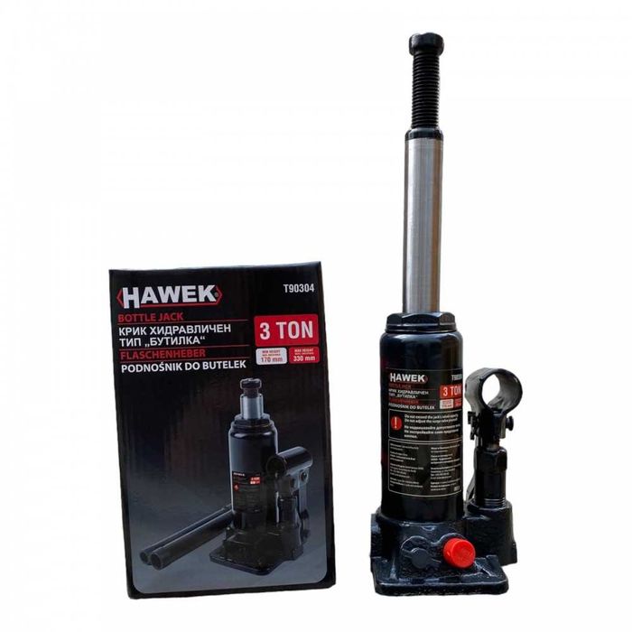Хидравличен крик тип бутилка 2,3,5,10,15,20,32 тона HAWEK