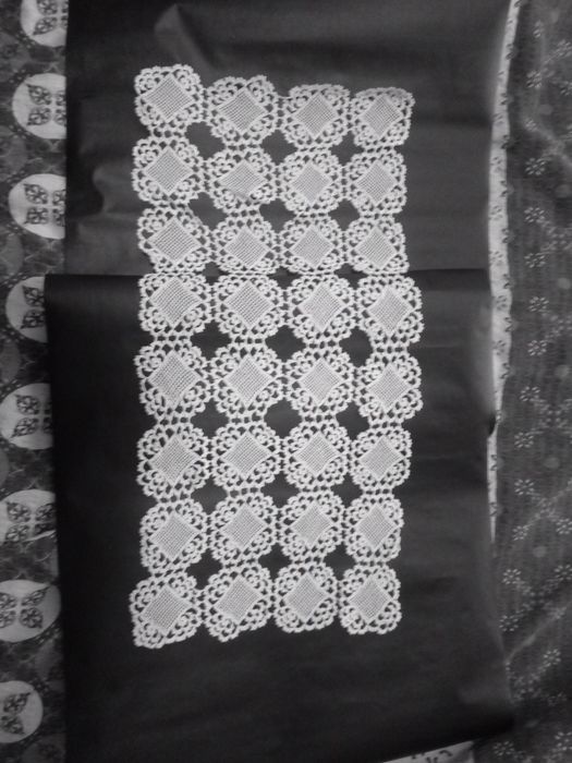 Плетива на една кука покривки карета