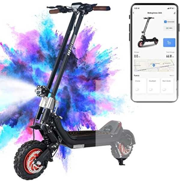 ШОК ЦЕНА! Електрическа тротинетка RidingTimes G63 два мотора 2*1200W