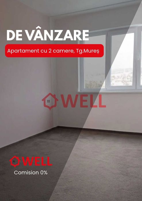 De vânzare apartament cu 2 camere, situat în cartierul Dâmbu Pietros, Tg.Mureș