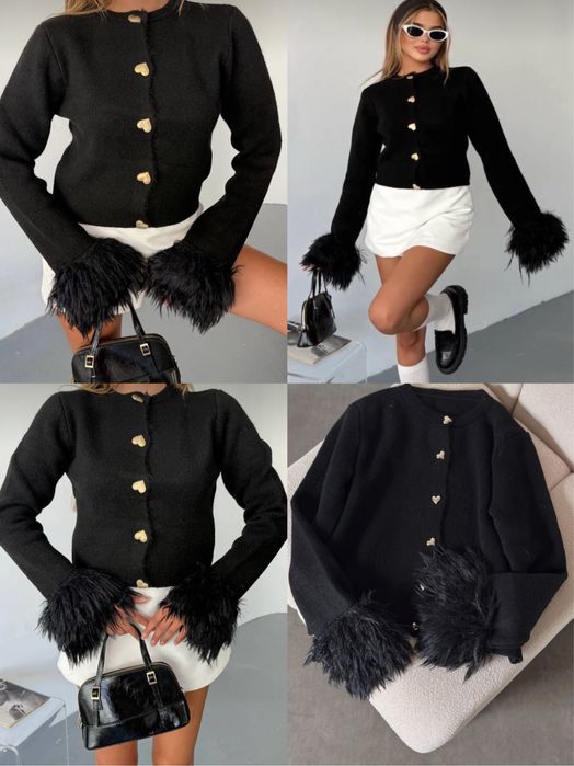 22€ Жилетка с ефект на ръкава бордо и черен цвят