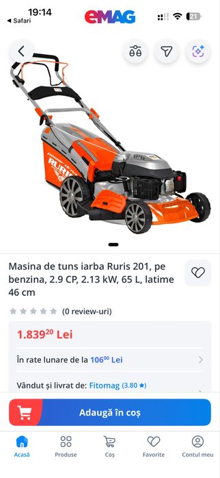 Mașină pentru tuns  iarbă ca nou