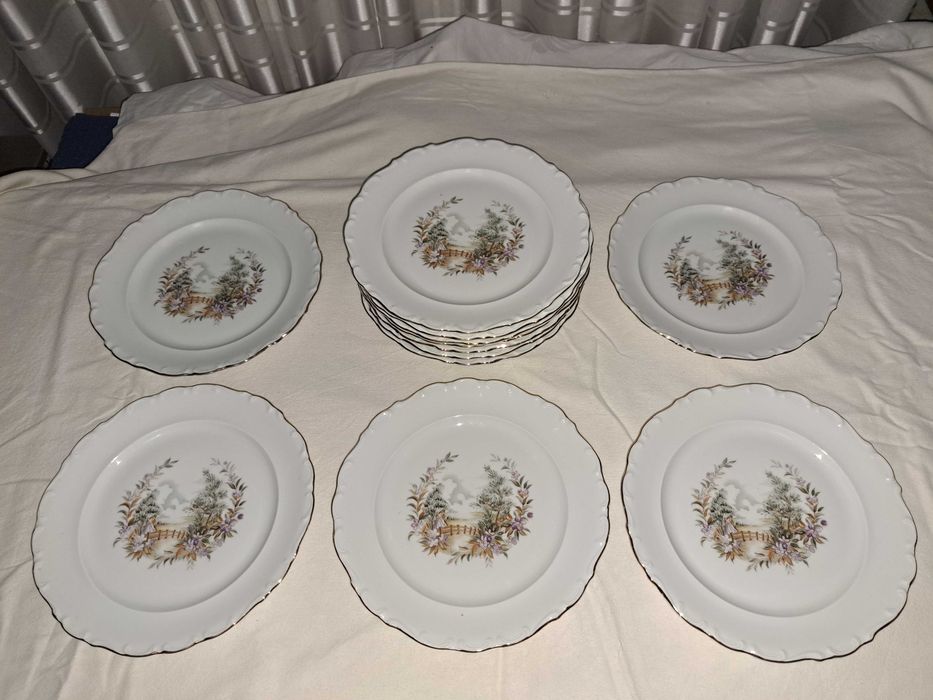 set de masa serviciu farfurii portelan Bavaria 12 persoane