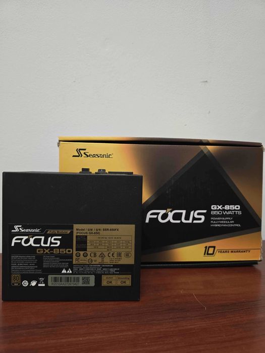 Sursă Seasonic Focus GX-850, 850W, 80+ Gold, Full Modulară