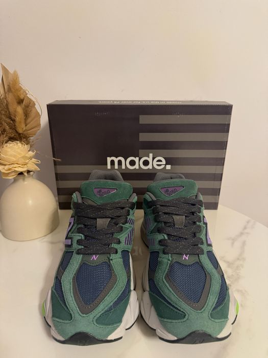 New Balance 9060 Green Piele Naturala