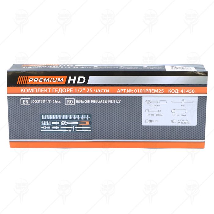 Комплект Гедоре 1/2″25 ЧАСТИ PREMIUM HD