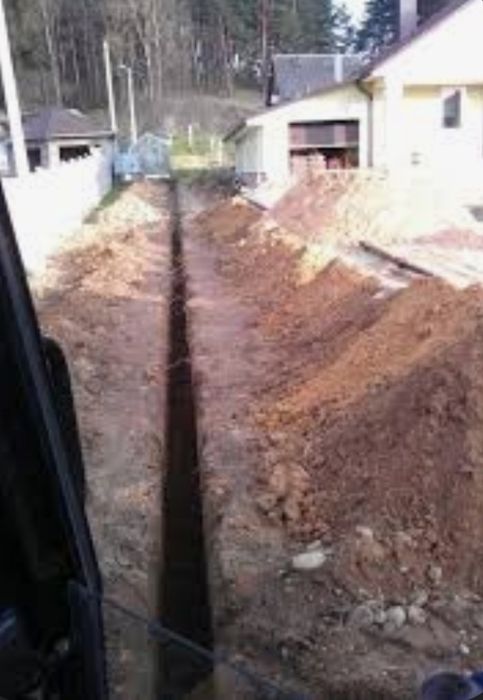 Копка  септик траншей