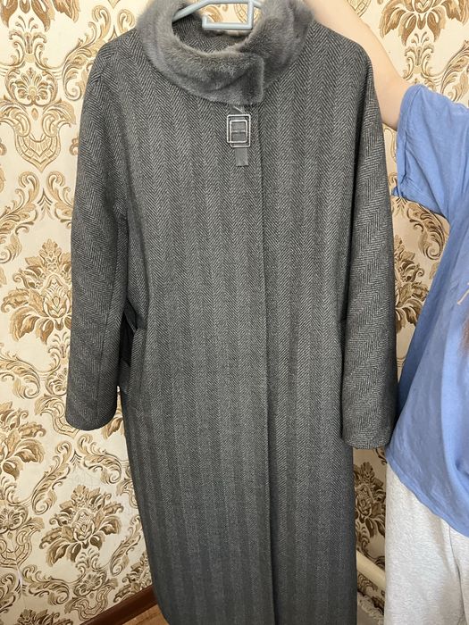 Пальто с норковым воротником