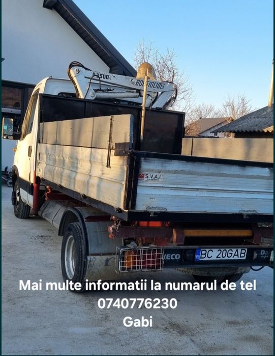 Vand iveco basculabil cu macara