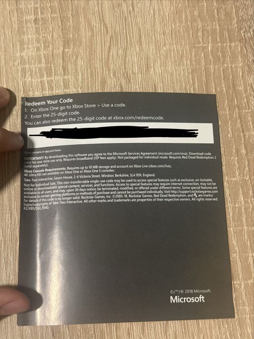 Red Dead Redemption 2 Xbox One