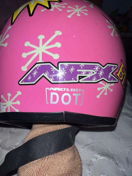 Розова каска за мотор AFX