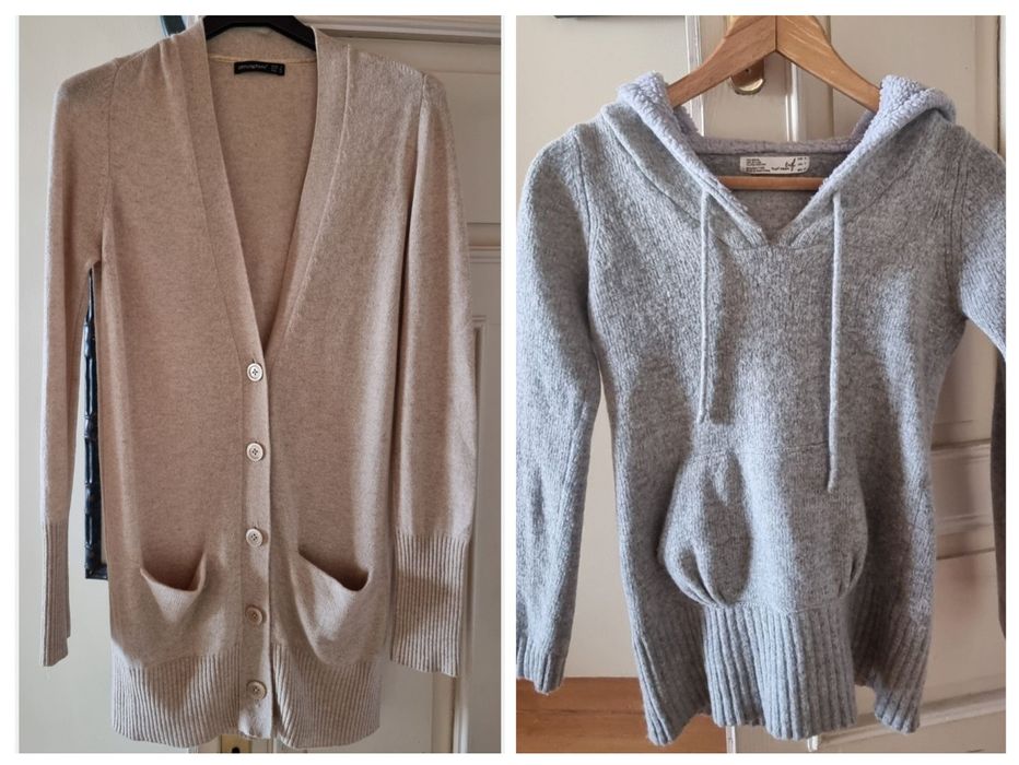 ZARA 100% вълна суитшърт + PRIMARK 100% кашмир жилетка