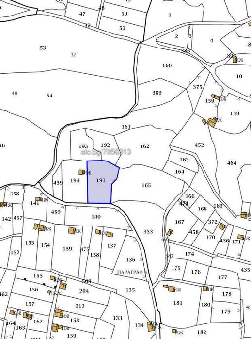 Парцел гр.Севлиево  1500 кв м местност Крушевски баир,южен