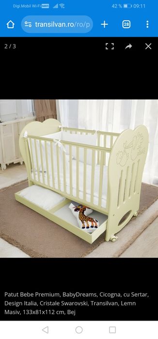 Pătuț bebe premium Baby Dreams