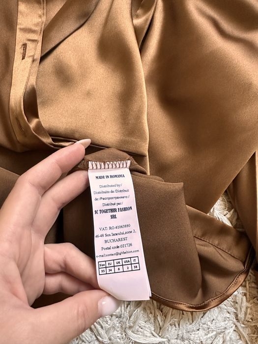 Camasa femei, TGH FASHION, Victorian, Bronz, Marime 34, cu eticheta