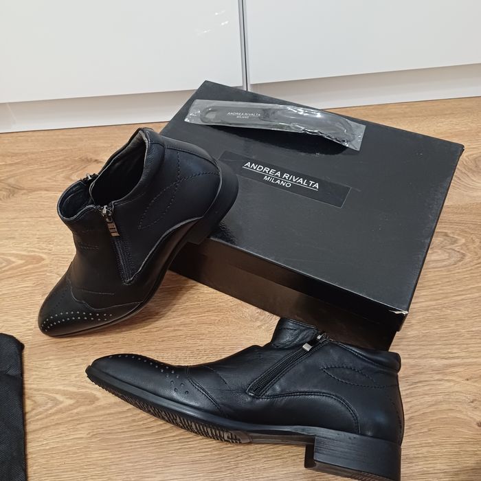 Мъжки официални боти естествена кожа