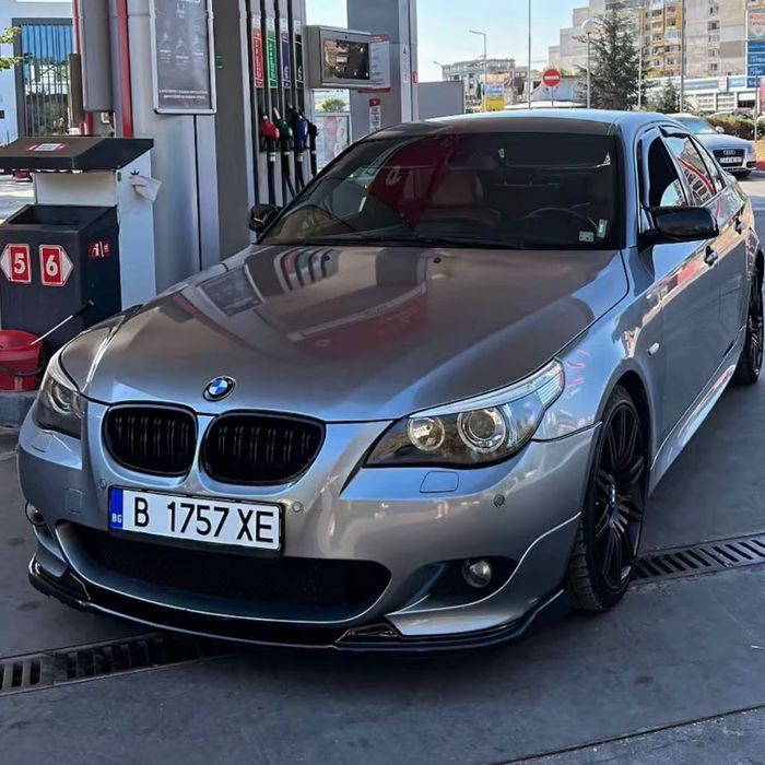 Лип Спойлер Предна броня БМВ BMW E60 E61 М-Тех M-Tech – Черен гланц НА СКЛАД!! НАЛИЧНИ!