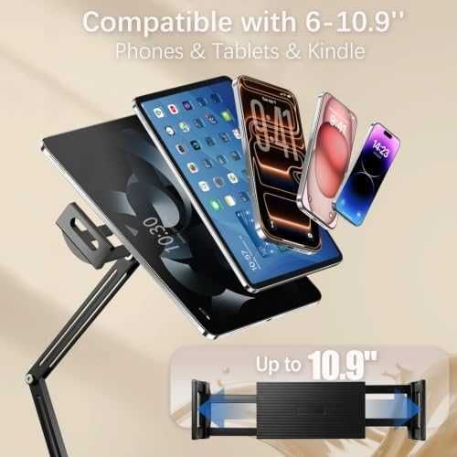 Нова метална Универсална стойка за таблет и телефон 6-18.5 инча въртяща 360° iPad поставка