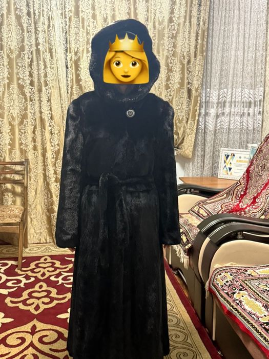 Шуба норковая с капюшоном