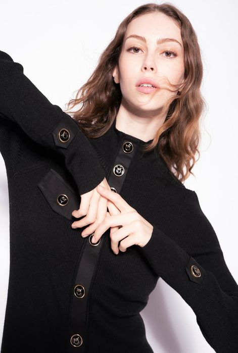 Pinko черна вълнена с копчета