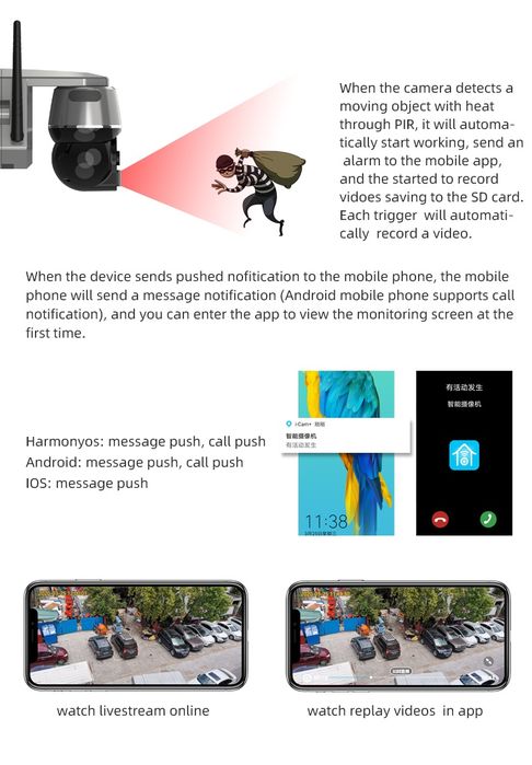 Camera solara metal, 8W panouri, calitate 4G Digi rotativa 3xHD, audio