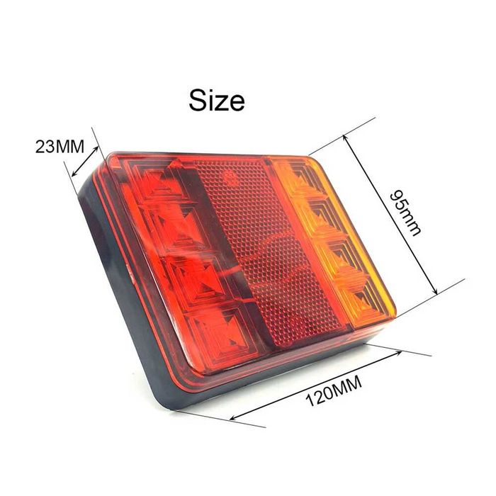 Комплект LED Диодни стопове, 12/24V - 120x95x23 мм, IP65