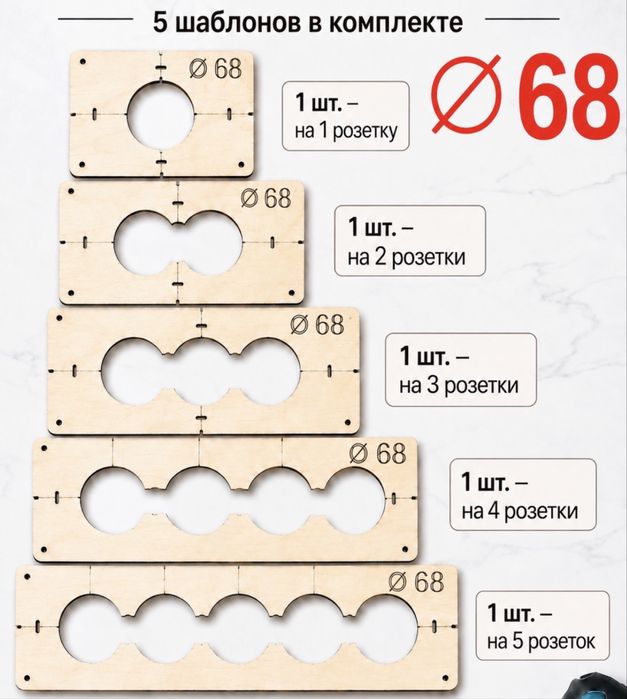 Шаблон для подрозетников