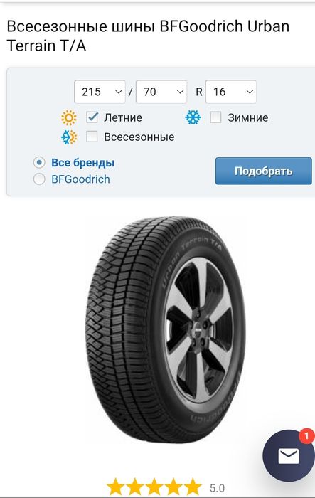 шины BFGoodrich Urban Terrain T/A