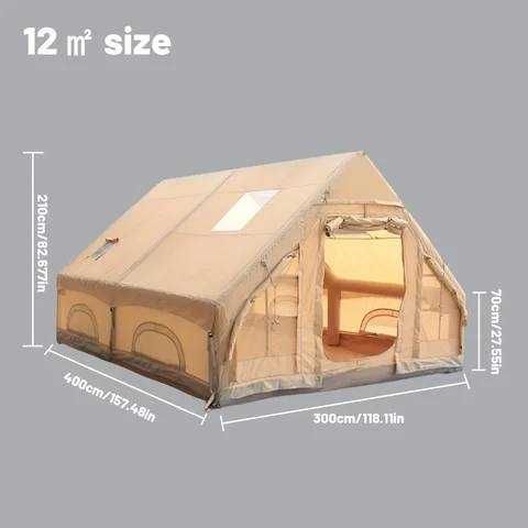 Надувная палатка на 10 человека, быстрая установка-4x3x2.1 sm