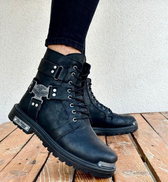 Мъжки водоустойчиви моторни обувки от естесвена кожа